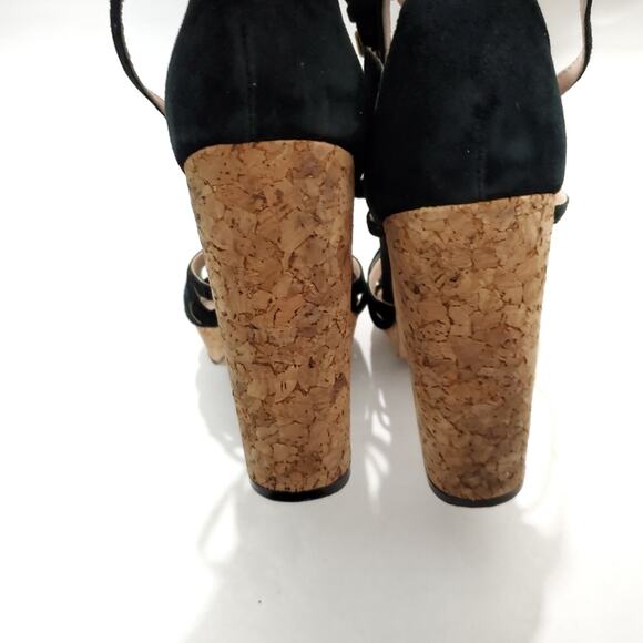 Charles David | Strappy Platform Leather Chunky Heels - Picture 5 of 13